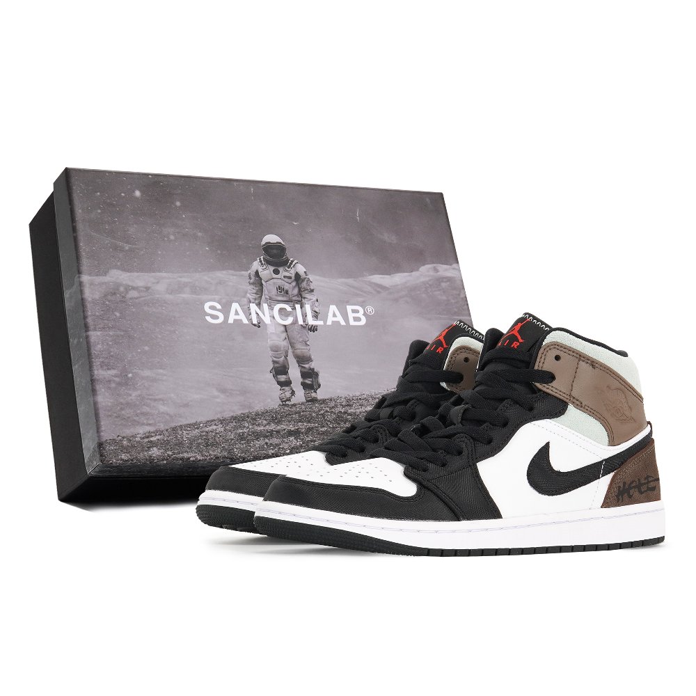 JORDAN Air JORDAN 1 Vintage Basketball Shoes Men Mid Top Brown