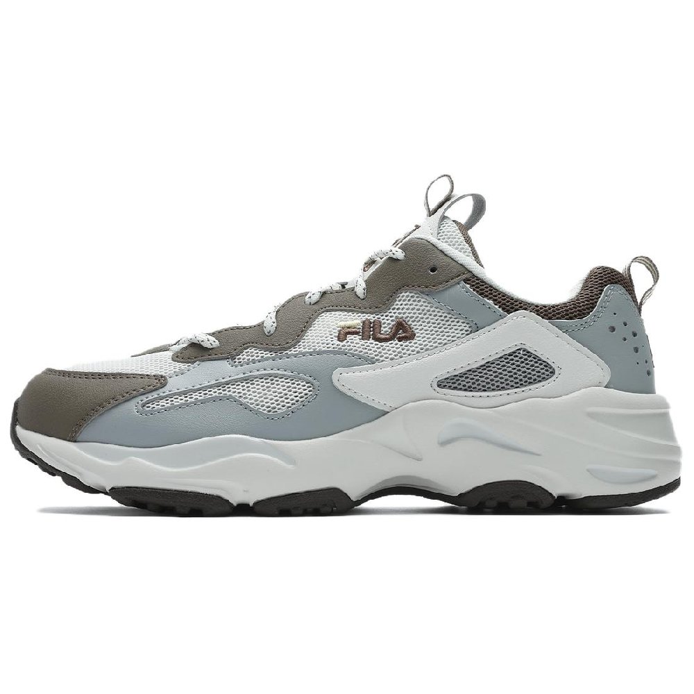 FILA Tracer Abrasion Resistant, Breathable, Lightweight Low Top Casual Shoes Men's Gray White