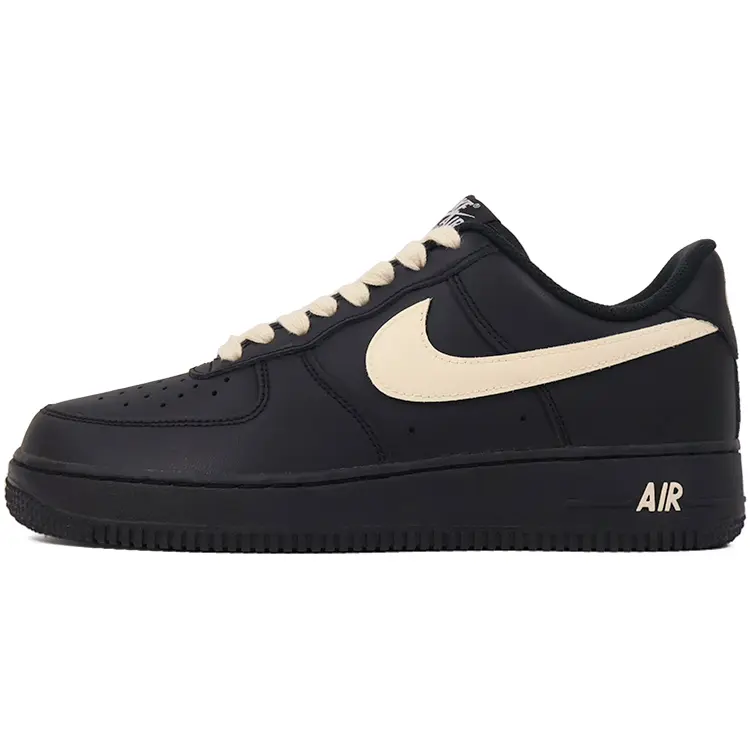 Nike Air Force 1 Abrasion Resistant Low top Skateboard Shoes Unisex Black Rice White