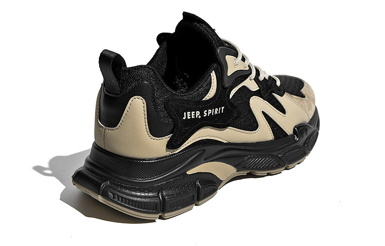 JEEP SPIRIT Abrasion Resistant, Breathable, Lightweight Low Top Casual Shoes Men's Graphite Black