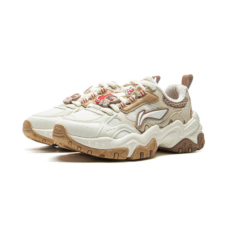 LiNing Brown Sugar Cushioning, Slip Resistant, Abrasion Resistant Support Low top Casual Shoes Women's Khaki купить в интернет-магазине Yoocart с быстрой доставкой по России.