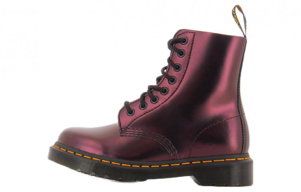 Dr. Martens Dr.Martens 1460 Pascal Chroma Metallic Leather Boots 'Cherry Red'