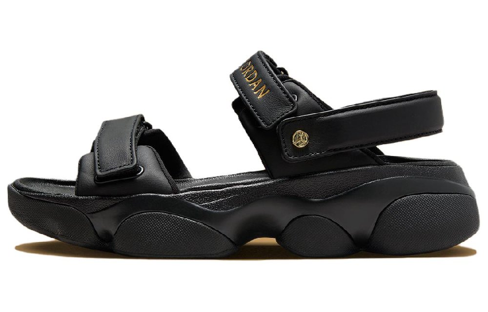 JORDAN Deja Black Metallic Gold Women's
