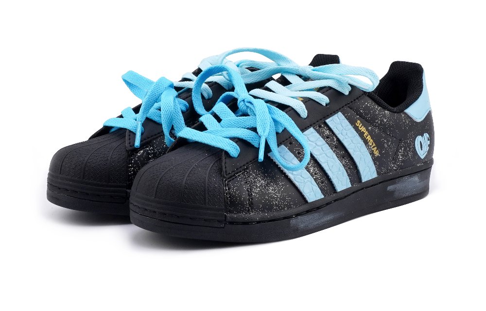Adidas Originals Superstar Skateboard Shoes Unisex Low top Black Blue