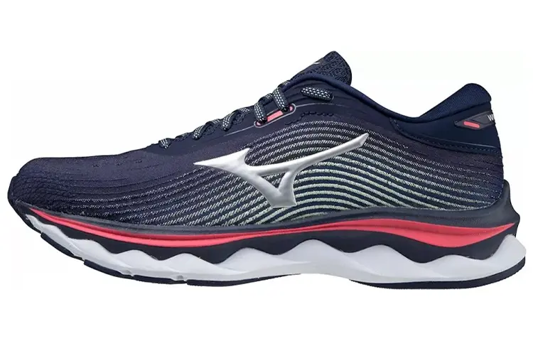 Mizuno Wave Sky 5 Cushioning Anti-Slip And Wear-Resistant Low-Top Running Shoes Women's Blue