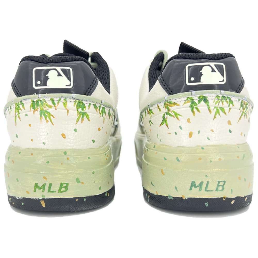 MLB Chunky Liner Anti-Slip And Wear-Resistant Height Increasing Low-Top Skateboard Shoes Unisex Green