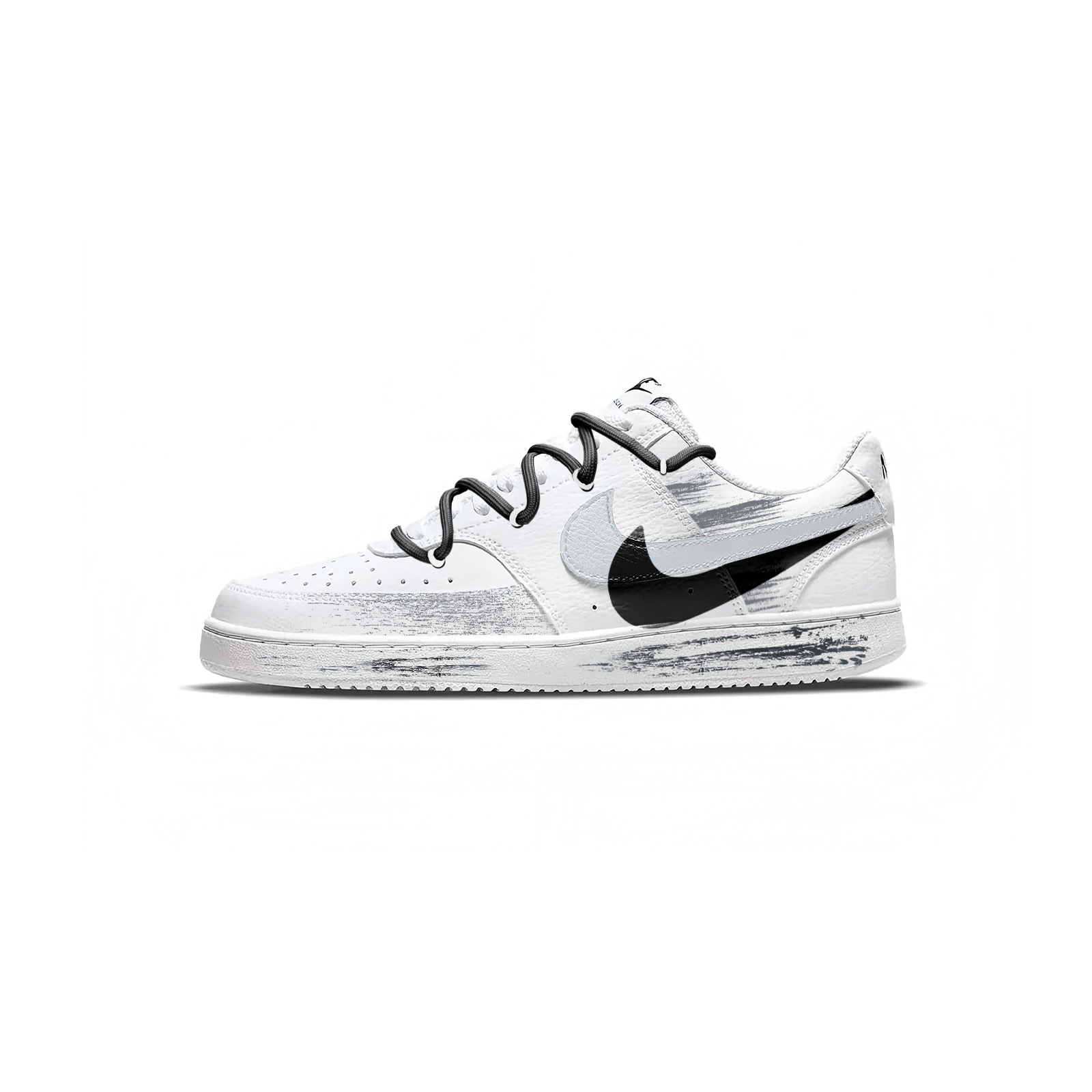 Nike Court Vision 1 Parallel Spacetime Abrasion Resistant Slip Resistant Low top Skateboard Shoes Unisex