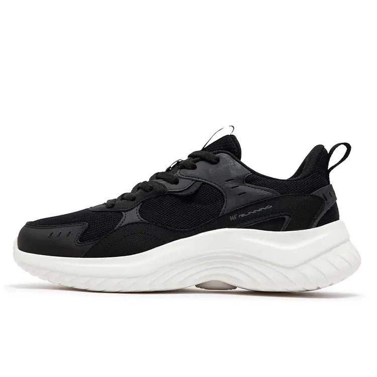 361° Anti Slip Wear Resistant Low Top Casual Running Shoes Men's Black Gray купить в интернет-магазине Yoocart с быстрой доставкой по России.