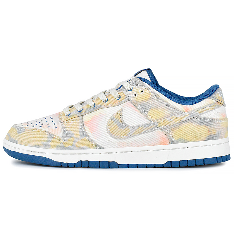 Nike Dunk Wear resistant And Lightweight Low Top Skateboard Shoes Men's Yellow Pink