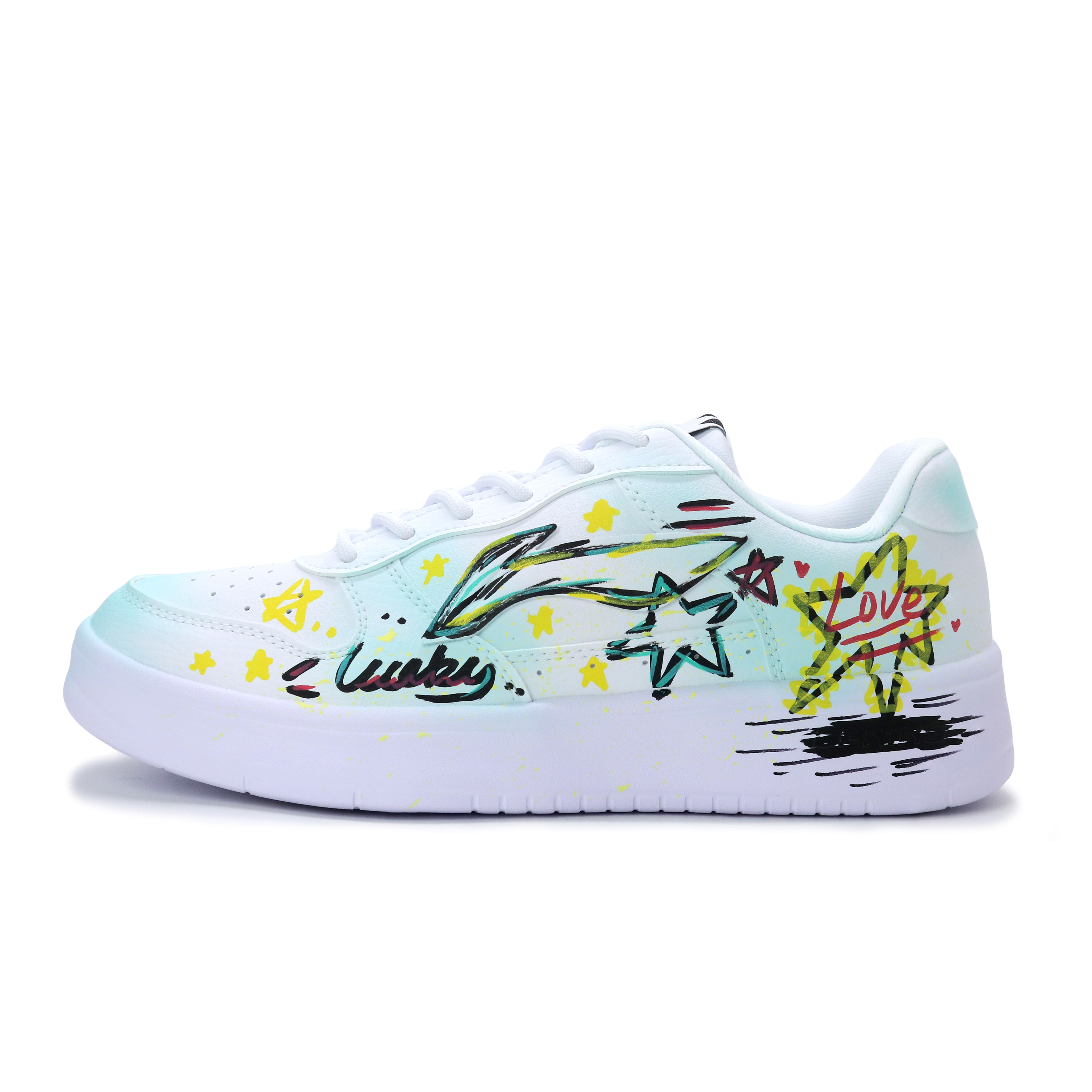 LiNing Pontoon Boats Coverage  Lightweight And Breathable Low top Skateboard Shoes Unisex Black White Yellow Green