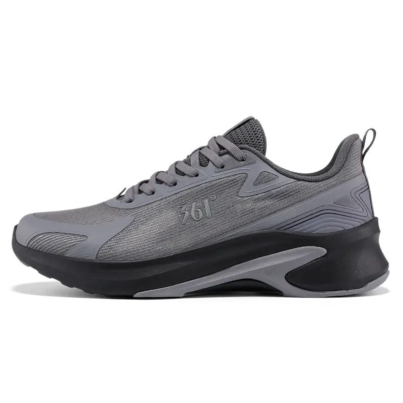 361° Slip Resistant And Breathable Low Top Sprint Running Shoes Men's Gray