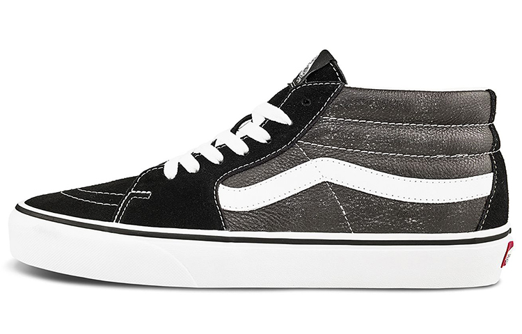 Vans SK8 Mid Splicing Mid Tops Casual Skateboarding Shoes Unisex Black