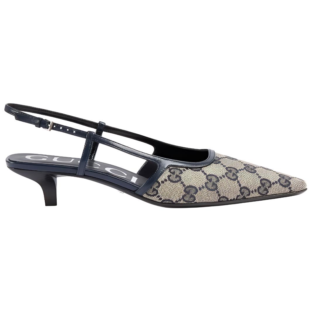 GUCCI GG Supreme Slingback Pumps