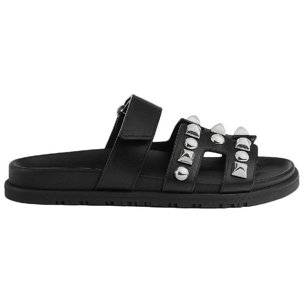 HERMES Chypre Slide Slippers Women's Black