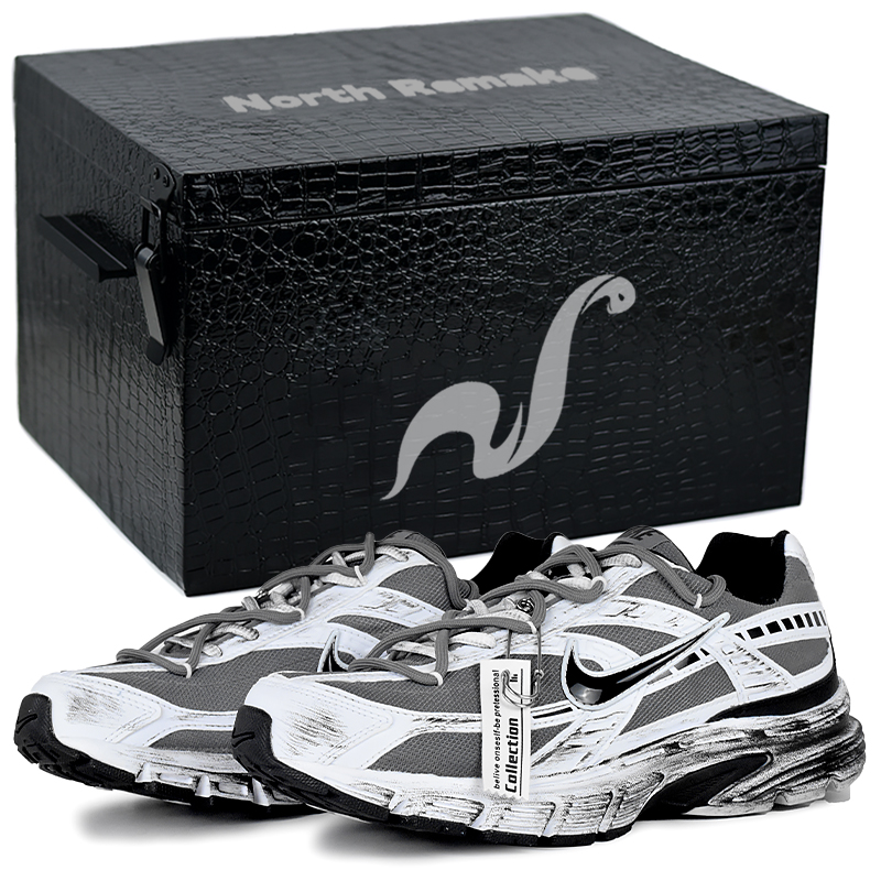 Nike Initiator Abrasion Resistant Low Top Running Shoes Men's Black White Gray купить в интернет-магазине Yoocart с быстрой доставкой по России.
