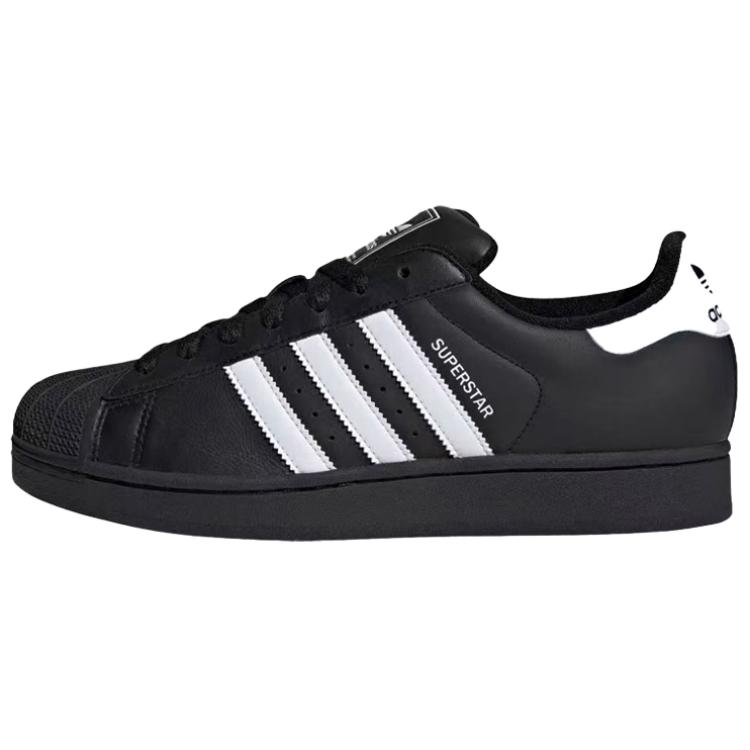 Adidas Originals Superstar 2 Berry Sweet Happy Anti Slip Wear Resistant Low Top Skateboard Shoes Women's Black Pink