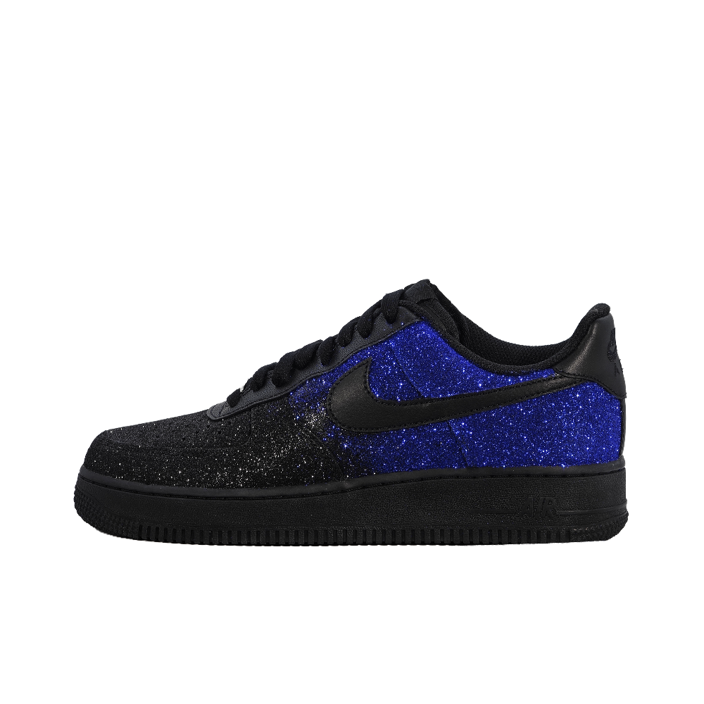 Nike Air Force 1 Anti-Slip And Wear-Resistant Lightweight Low-Top Skateboard Shoes Men's Blue Black Diamond