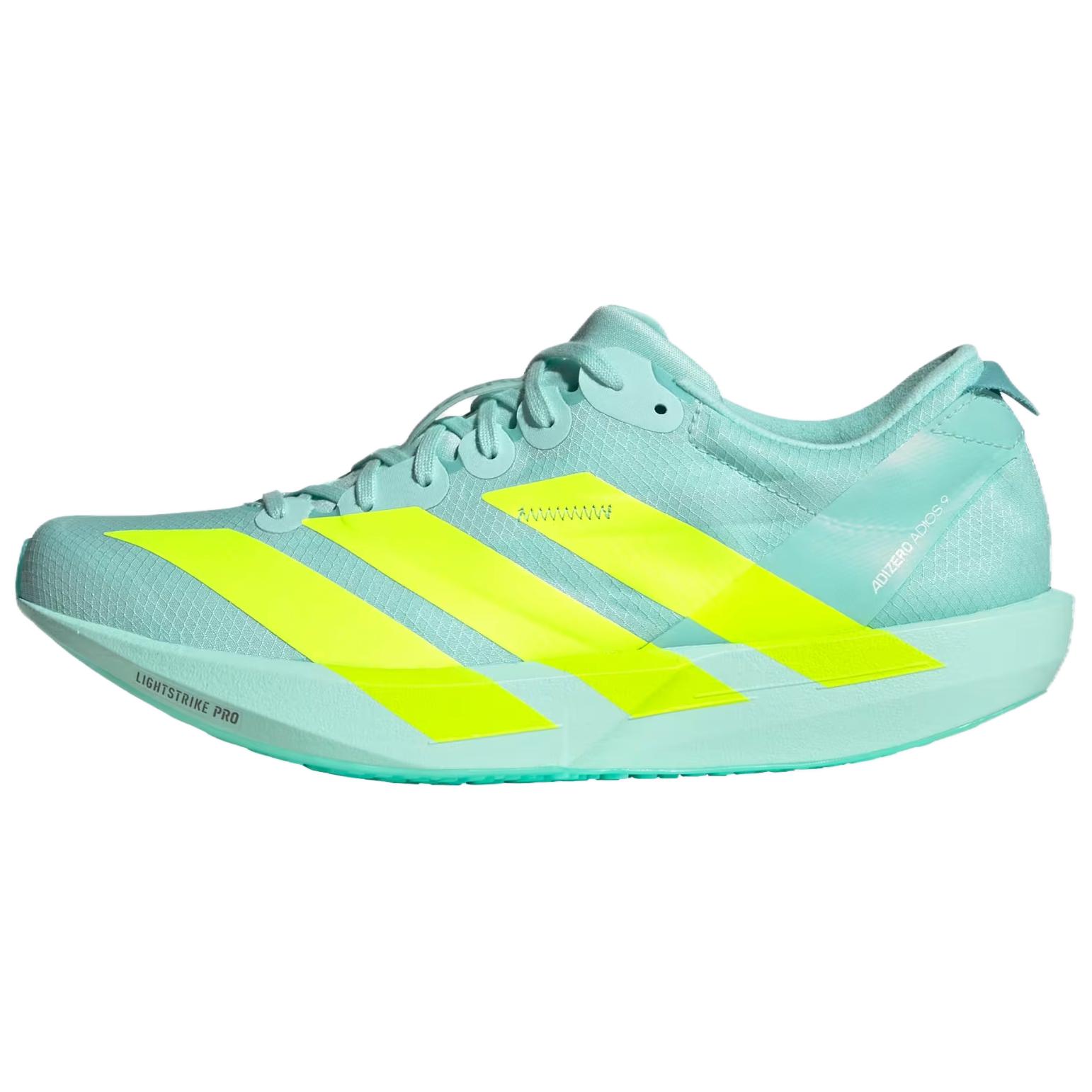 Adidas Adizero Adios 9 Abrasion Resistant Low top Casual Running Shoes Women's Green Yellow