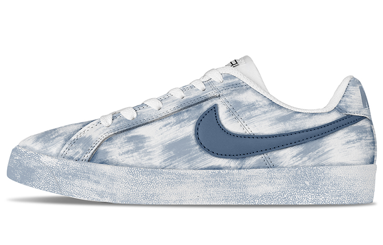Nike Court Royale Ac Low-Top Skateboard Shoes Unisex Blue Gray