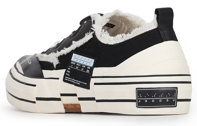 Yohji Yamamoto X XVESSEL Canvas Shoes Unisex Low-Top Black/White