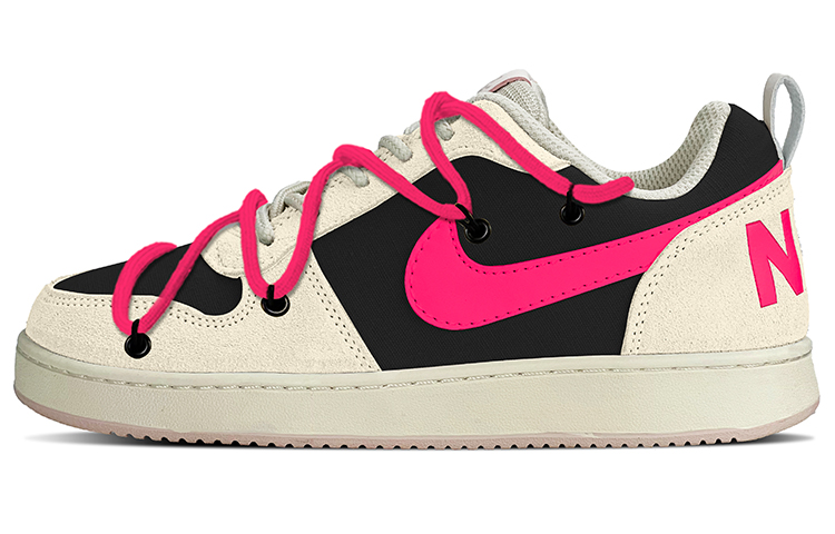 Nike Court Borough Low PRM Low-Top Skateboard Shoes Women's Black Pink