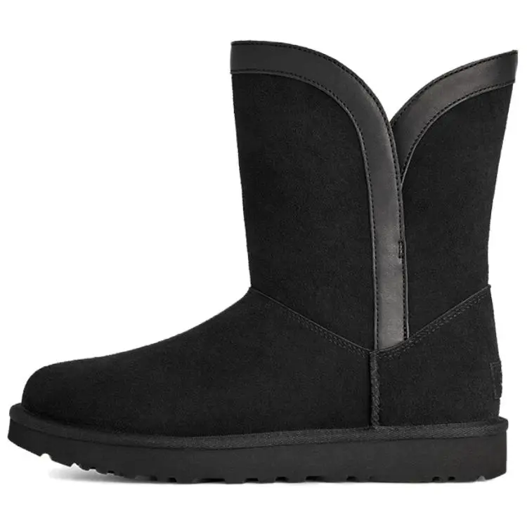 UGG Classic Novelty Short Mid Calf Snow Boots Women's Black