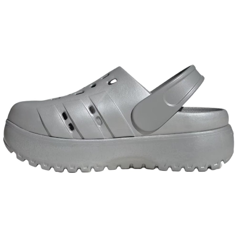 Adidas Adilette Platform Clogs Women's Silver