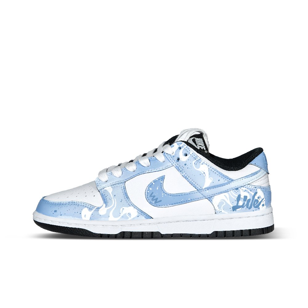 Nike Dunk Mountain Dusty Blue Smoke Abrasion Resistant Low top Skateboard Shoes Unisex Blue White
