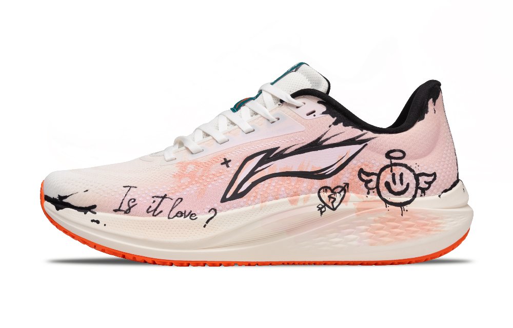 LiNing Red Hare 7 Anti Slip Wear Resistant Low Top Training Running Shoes Men's White Pink