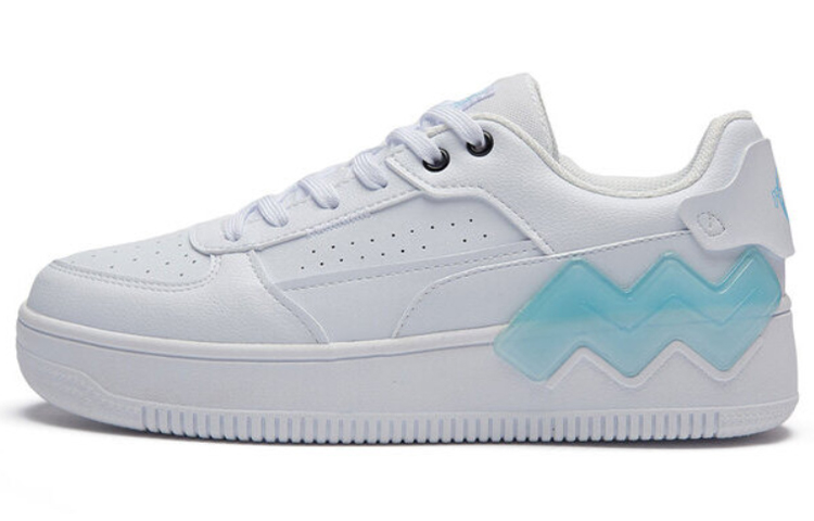 361° Durable Breathable Low Top Skateboard Shoes Women's White Blue