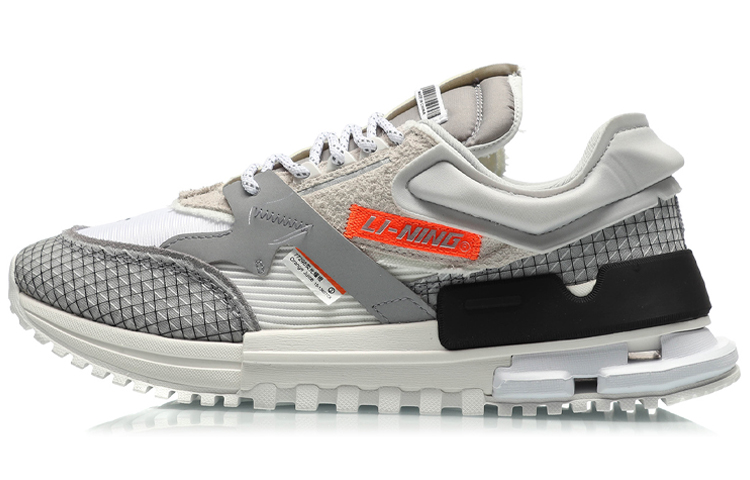 LiNing 001 Casual Shoes Men Low-Top Gray White