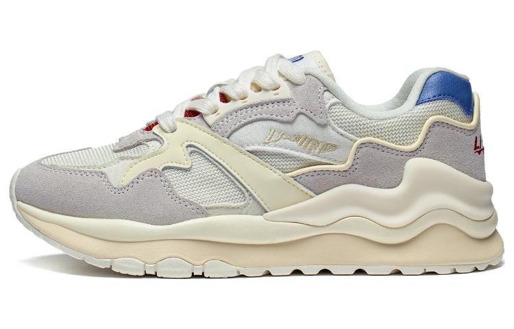 LiNing 001 Mountains And Seas Anti-Slip Wear-Resistant Low-Top Sports Casual Shoes Women's Ecru Custard