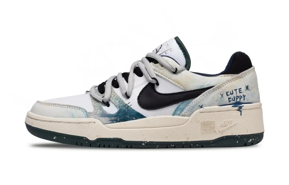 Nike Full Force Cang Sea Blue Abrasion Resistant Low top Skateboard Shoes Men's Sky Blue
