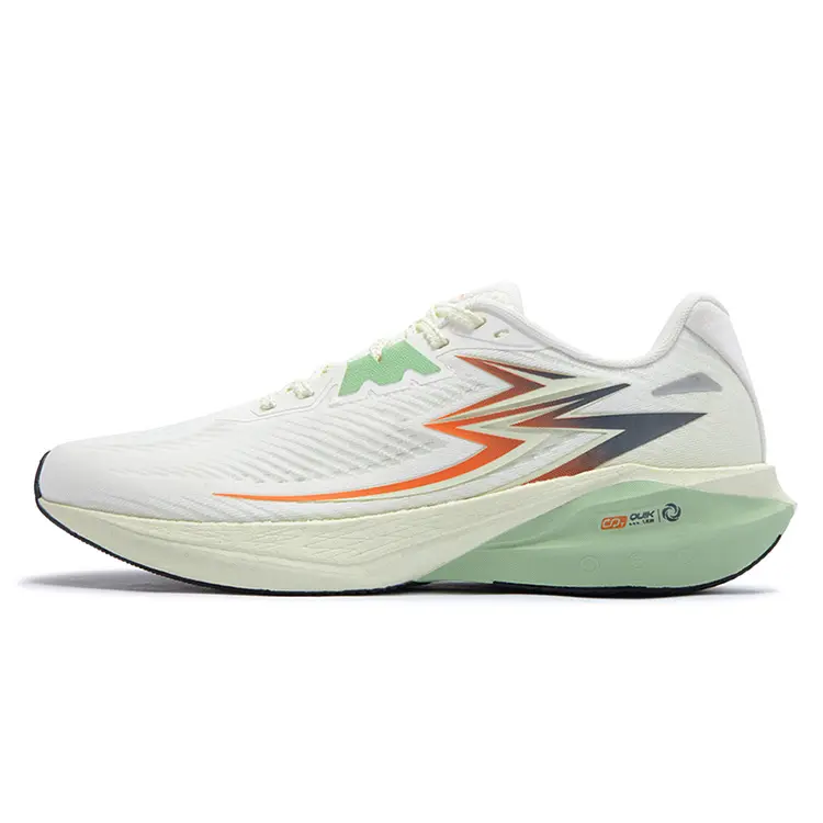 361° Anti Slip Wear Resistant Low Top Training Running Shoes Men's Feather White Melon Green