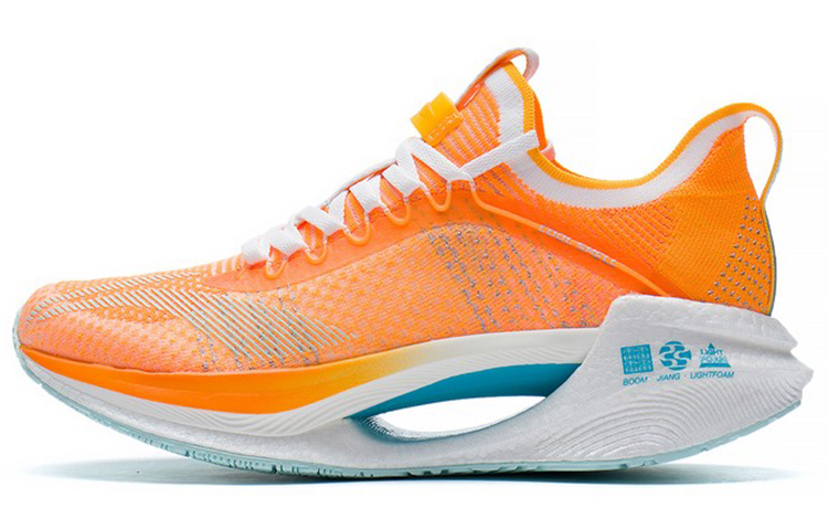 LINING Shadow Essential Running Shoes Men's Low top Neon Sweet Orange/Standard White