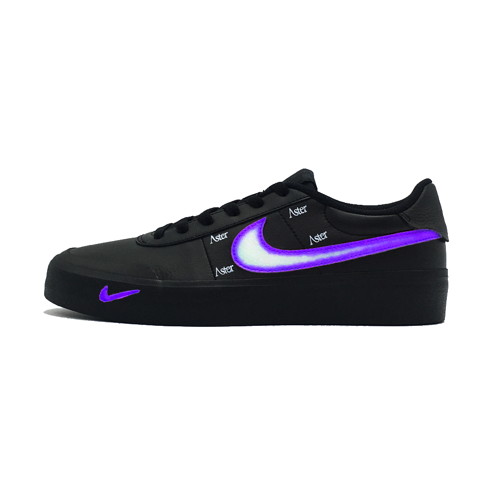 Nike Court Shot Skateboard Shoes Unisex Low Top Purple Blue