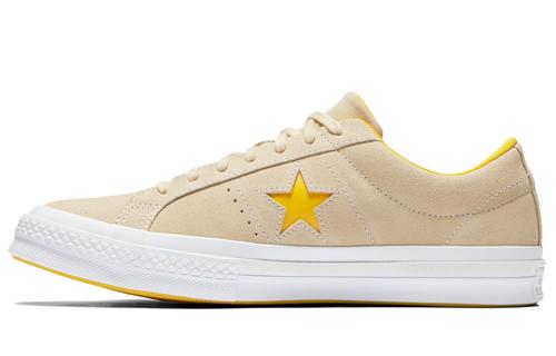 Converse One Star Series O Low Top Canvas Shoes Unisex Light Brown Yellow