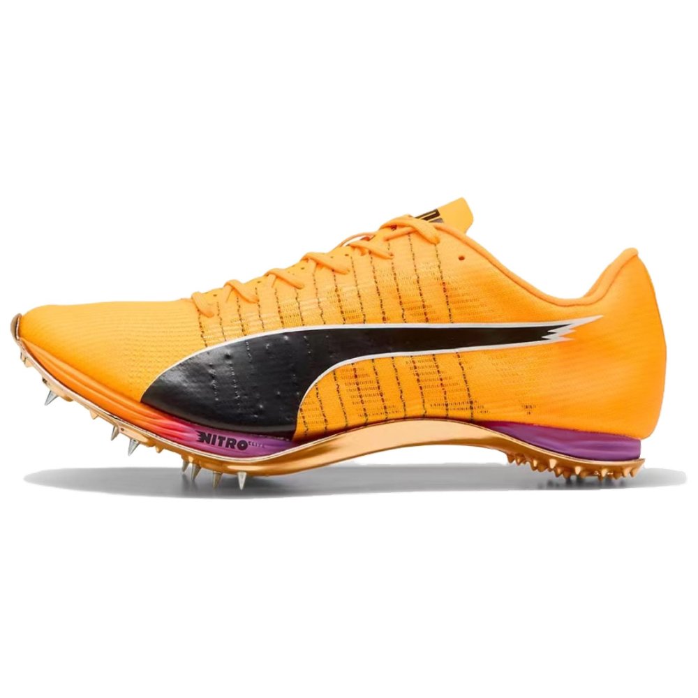 PUMA EvoSPEED 400 Nitro 2 Abrasion Resistant Low Top Running Shoes Unisex Orange Yellow
