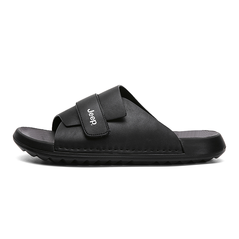 Jeep Slip Resistant Odor Resistant Slide Slippers Men's Black