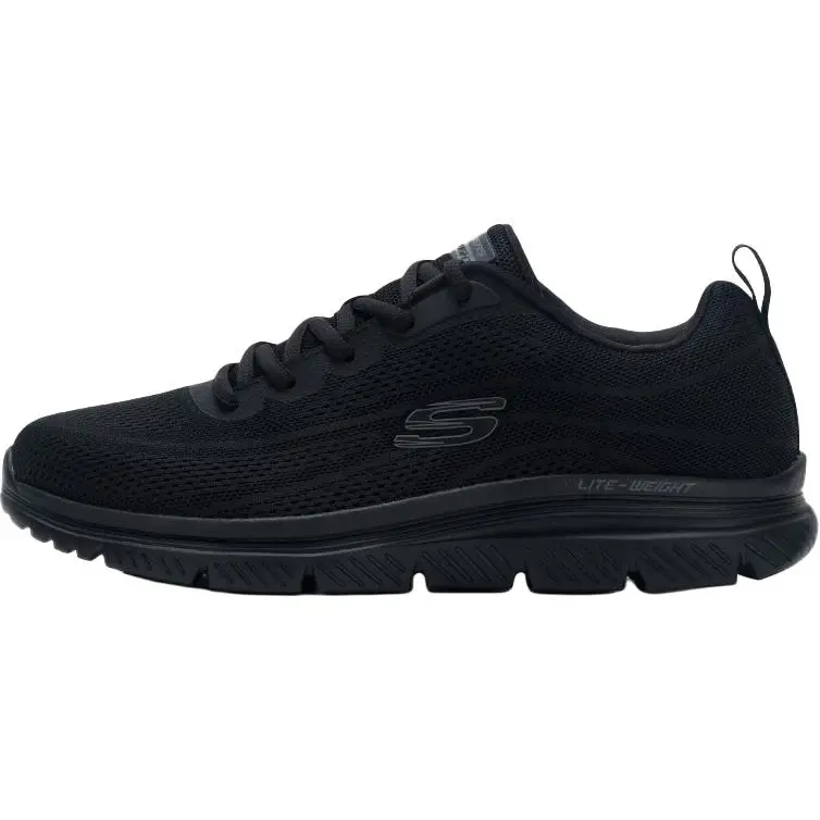 Skechers Shock Absorbing, Non Slip, Wear Resistant, Breathable And Lightweight Low top Casual Shoes Men's Black