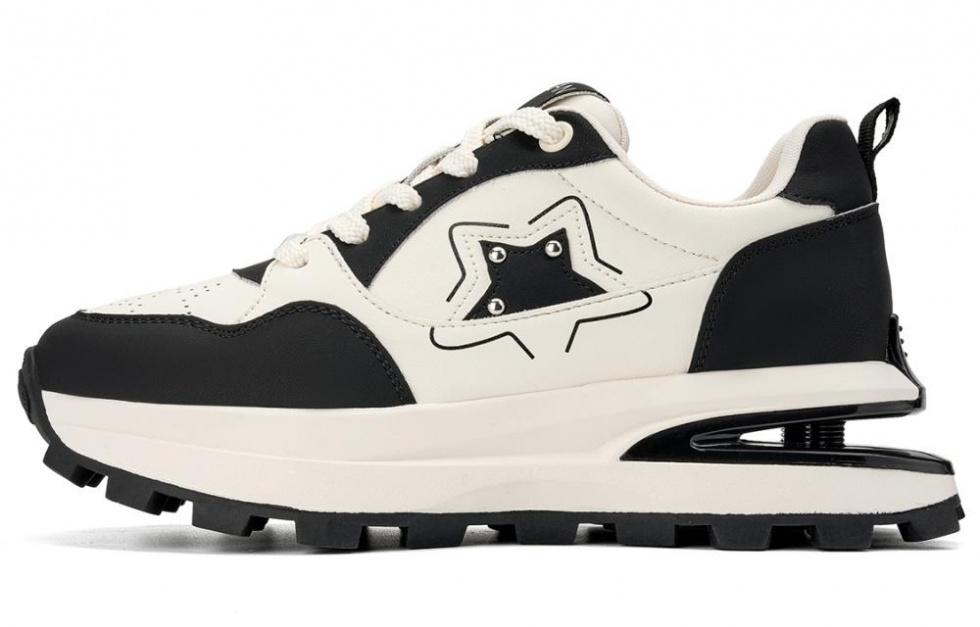 EBLAN Low Top Casual Shoes Women's Beige Black
