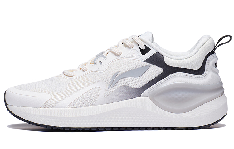 LiNing Shock Absorbing, Non Slip, Wear Resistant, Breathable And Lightweight Low top Running Shoes Men's White