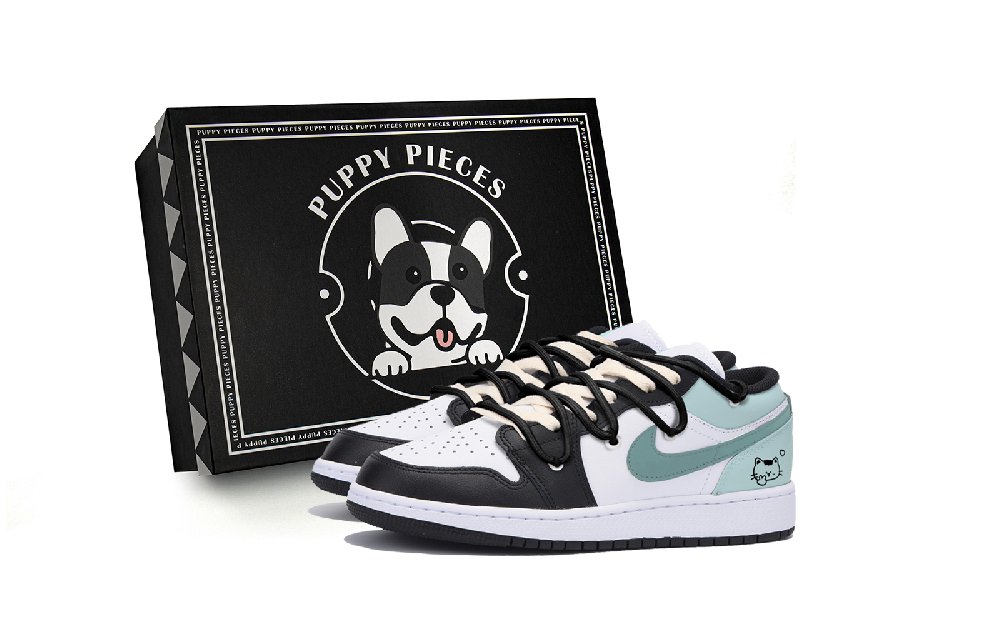 Jordan Air Jordan 1 Vintage Basketball Shoes Men Low Top Black Tiffany