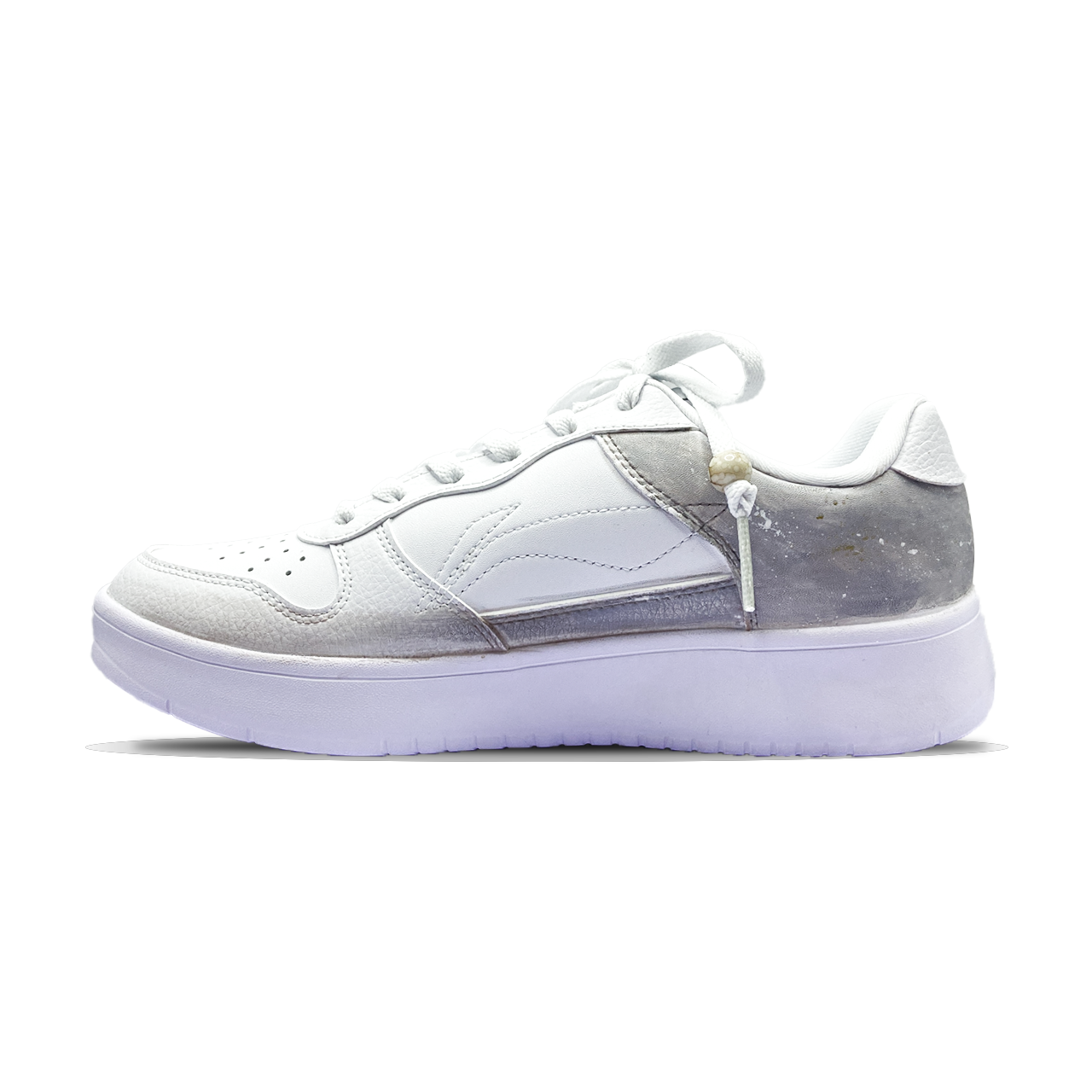 LiNing Pontoon Boats Anti-Slip Wear-Resistant Low-Top Skateboard Shoes Unisex White Gray купить в интернет-магазине Yoocart с быстрой доставкой по России.