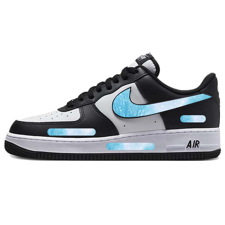 Nike Air Force 1 Anti-Slip Wear-Resistant Low-Top Skateboard Shoes Unisex White Black