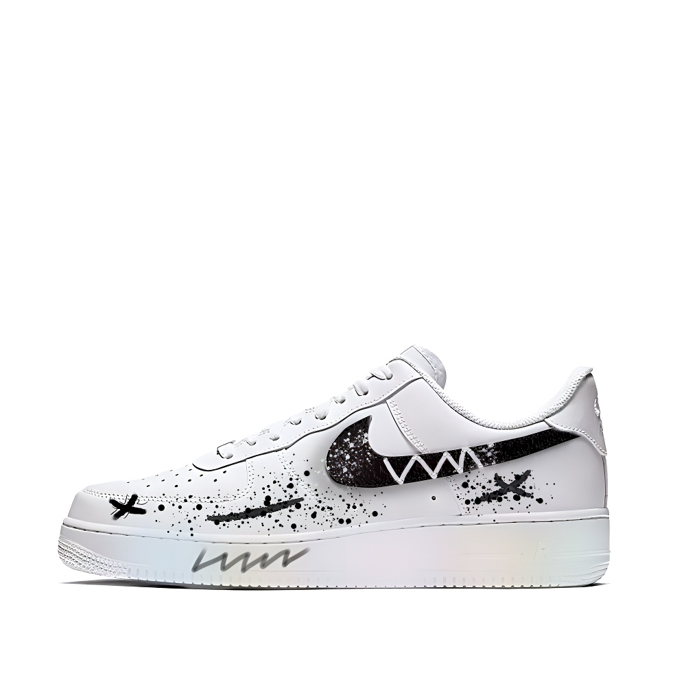 Nike Air Force 1 Dark Night Star Gazing Coverage Cushioning Abrasion Resistant Low Top Skateboard Shoes Unisex Black