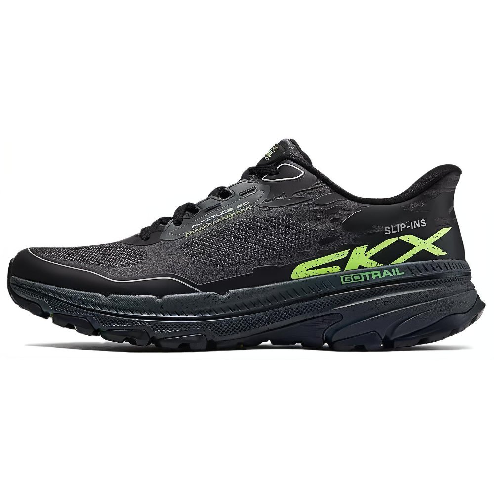 Skechers MEN'S GO Low Top Casual Running Shoes Men's Black Green