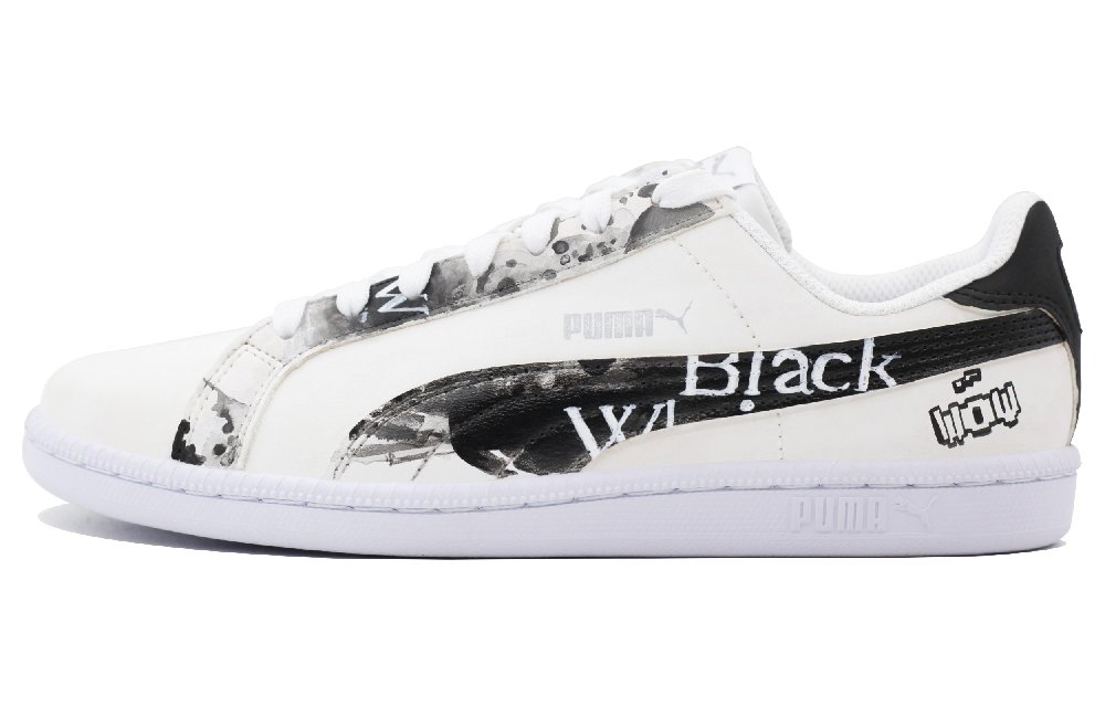 PUMA Skateboard Shoes Unisex Low-Top Black White