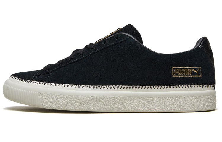 PUMA Suede Trim Retro Low Tops Casual Skateboarding Shoes Unisex Black