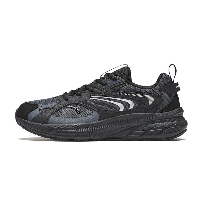Anta AT956 Cushioned Slip-Resistant Low-Top Retro Running Shoes Men's Black